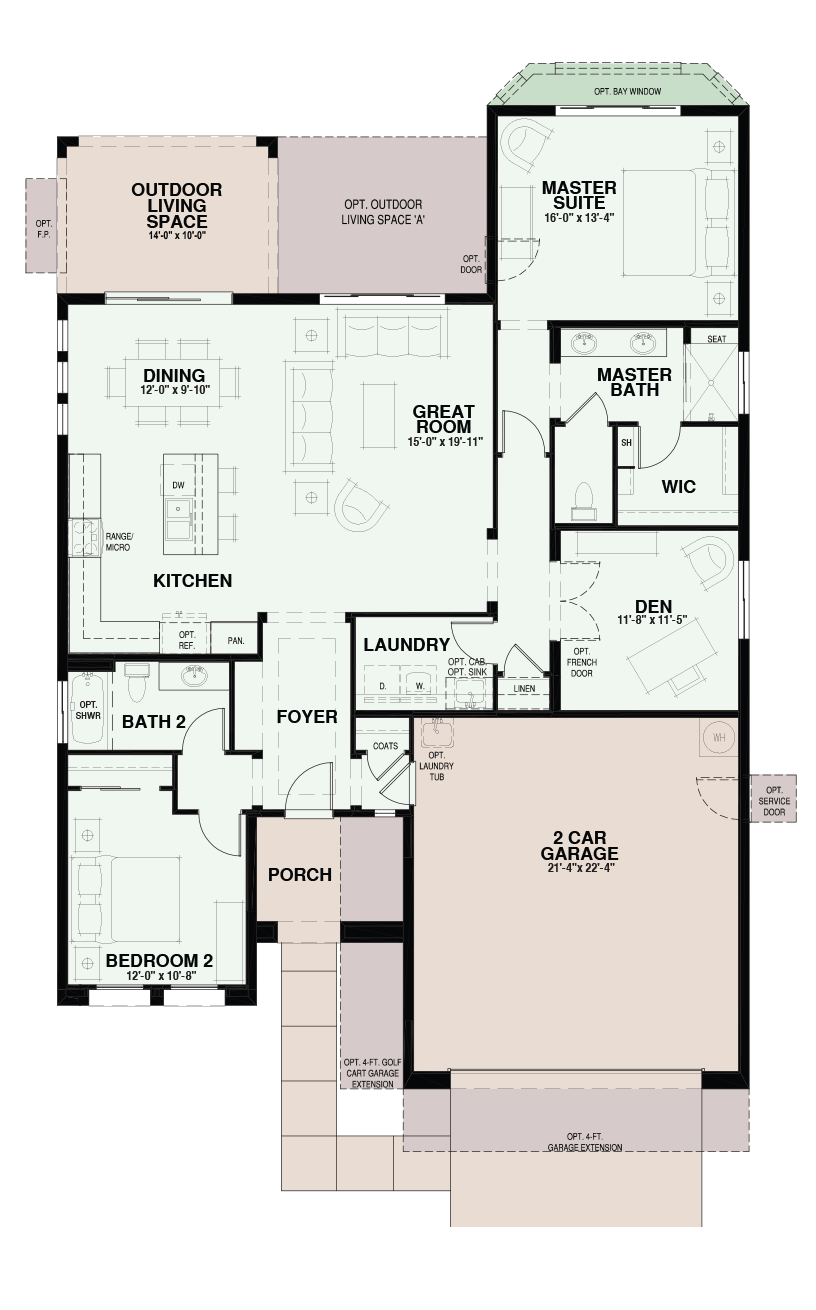 QUAIL CREEK RIVA FLOOR PLAN Has 1,684 SF