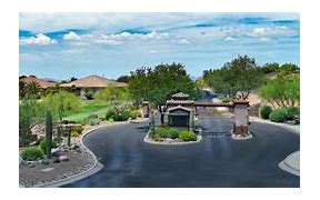 Entrance gate to highlands at dove mountain